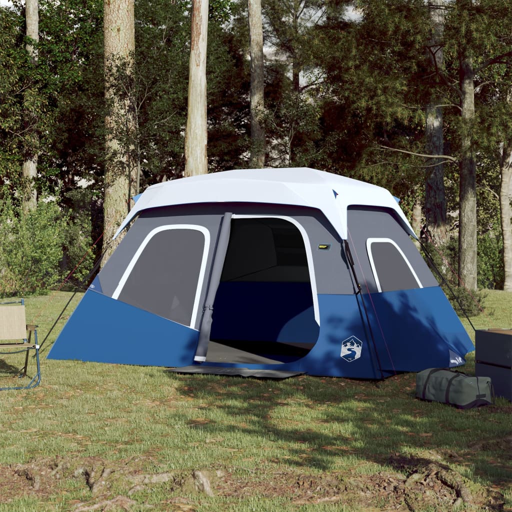 vidaXL Tente de camping avec lumière LED vert 344x282x212 cm