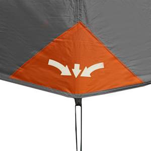 Rodinný stan s LED 9 osob světle šedý a oranžový rychloupínací - obrázek 12