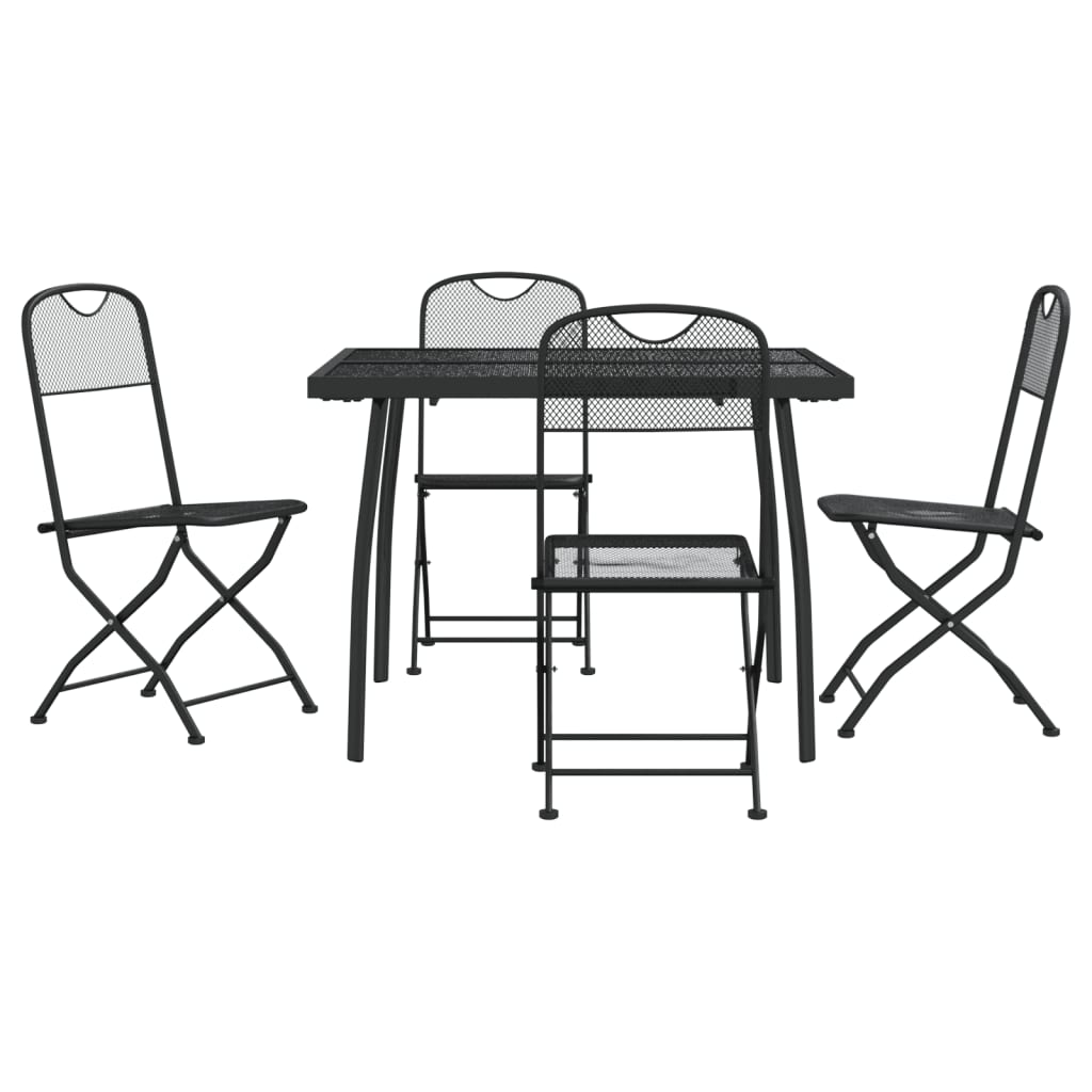 Ensemble à tendance Manger de Jardin Terrasse 9 pcs Anthracite Métal Maille vidaXL