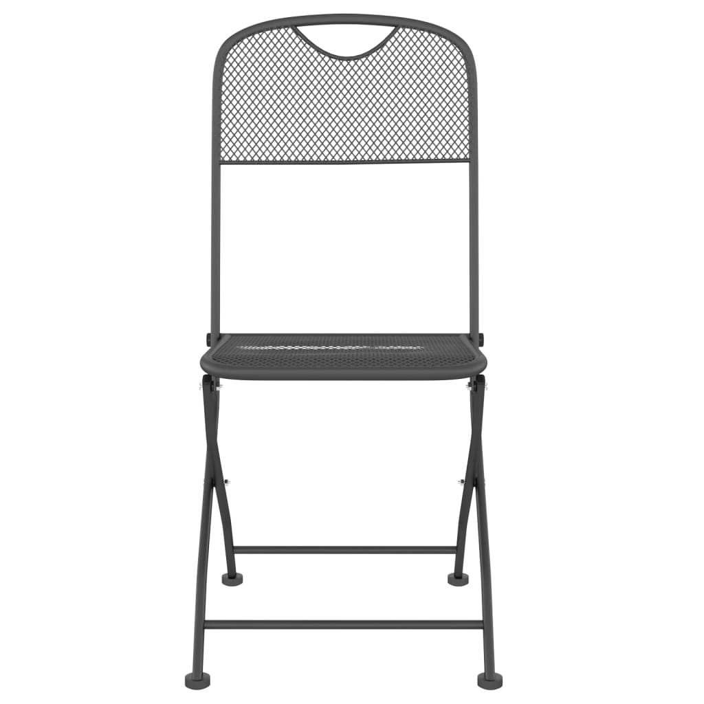 Ensemble à tendance Manger de Jardin Terrasse 9 pcs Anthracite Métal Maille vidaXL