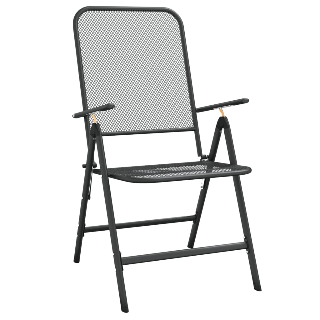 Ensemble à Manger de Jardin Terrasse 5 pcs vendu Anthracite Métal Maille vidaXL