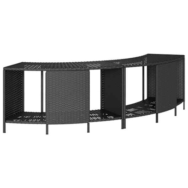 vidaXL hoiuriiulid mullivannile, 2 tk, must, pol&uuml;rotang