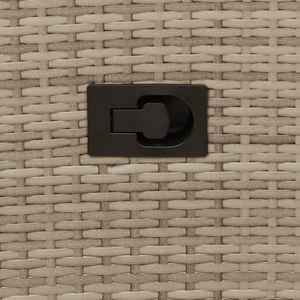 3dílný bistro set s poduškami béžový polyratan - obrázek 6