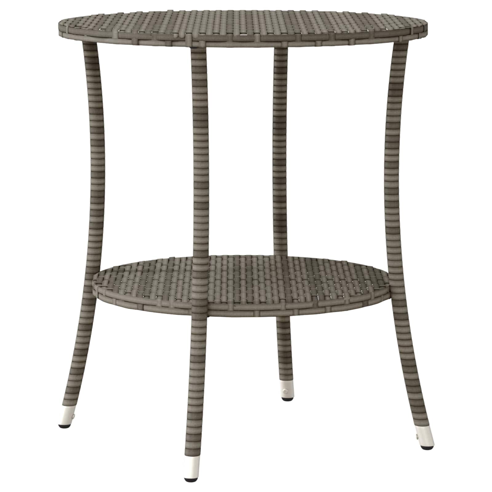 3-delige Bistroset met kussens poly rattan grijs - Afbeelding 8