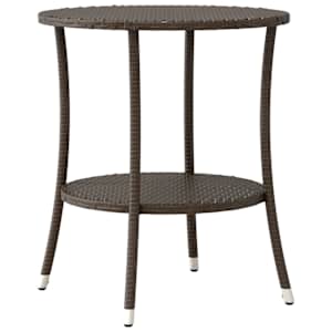 3dílný bistro set s poduškami hnědý polyratan - obrázek 8