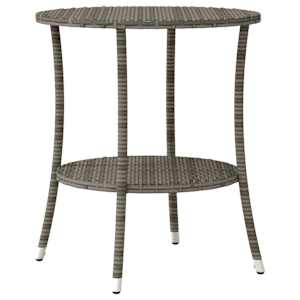3dílný bistro set s poduškami šedý polyratan - obrázek 8