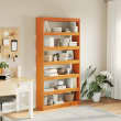 Bokhylle/Romdeler Hvit 80X24X186 Cm Konstruert Tre main image 0