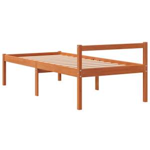 Postel pro seniory voskově hnědá 75 x 190 cm masivní borovice - obrázek 6