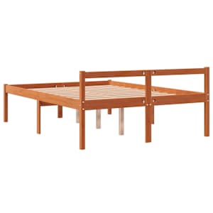 Postel pro seniory voskově hnědá 140 x 190 cm masivní borovice - obrázek 6