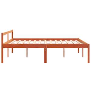 Postel pro seniory voskově hnědá 150 x 200 cm masivní borovice - obrázek 5