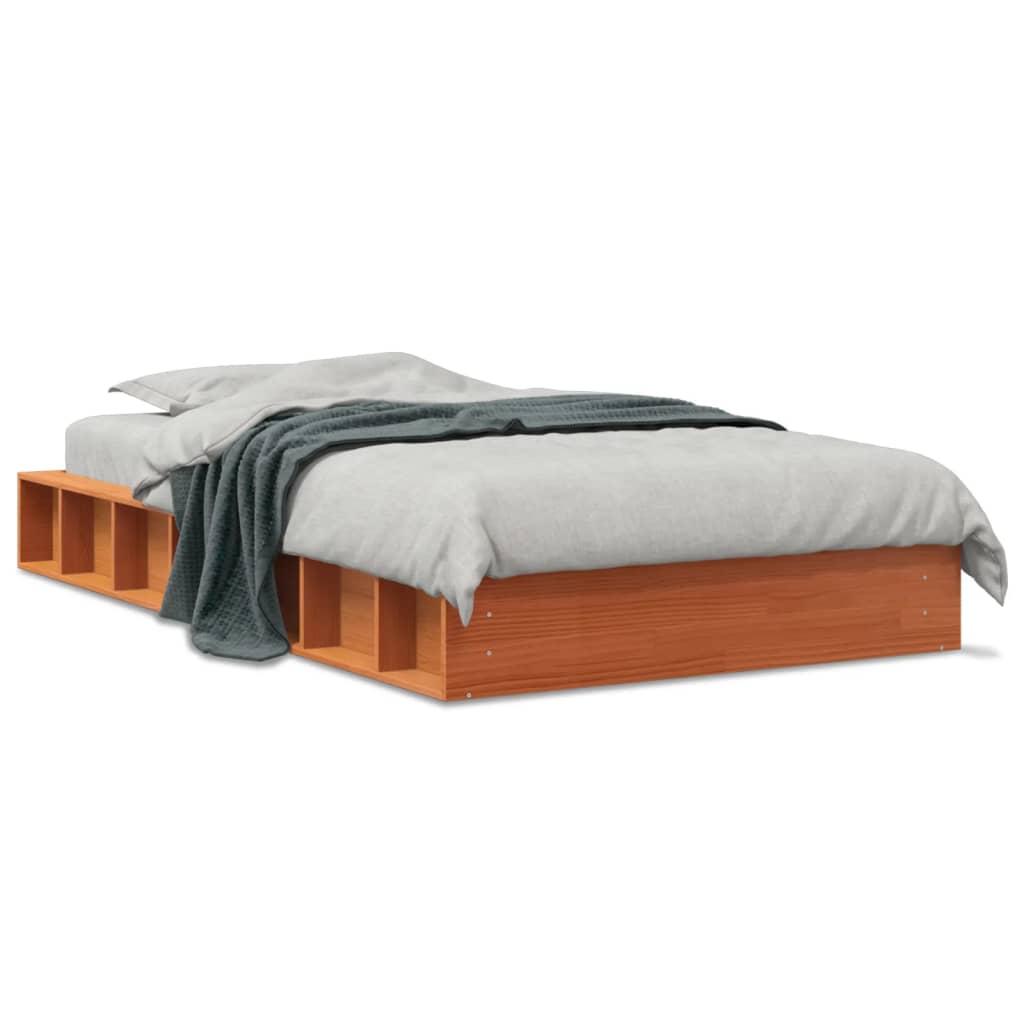 Rám postele voskově hnědý 75 x 190 cm masivní borovice