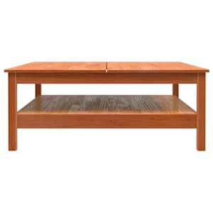 Konferenční stolek voskově hnědý 100x100x40 cm masivní borovice - obrázek 6