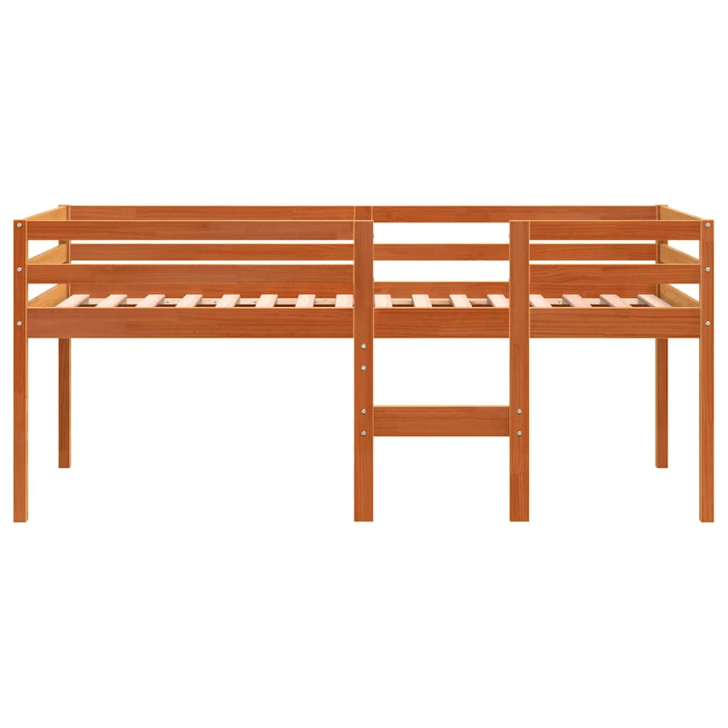 vidaXL Hoogslaper massief grenenhout wasbruin 90x200 cm bruin, foto 4