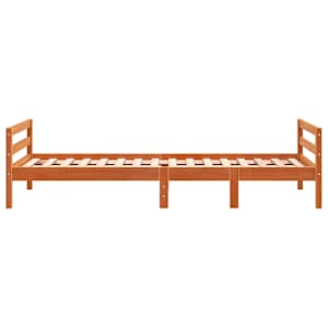 Postel bez matrace voskově hnědá 90 x 200 cm masivní borovice - obrázek 5
