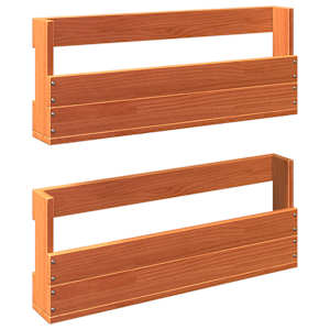 vidaXL seinale kinnitatavad jalatsiriiulid 2 tk, meekarva, 59x9x23 cm