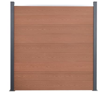 vidaXL Fence Panel Set Brown 180x186 cm WPC