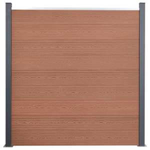 vidaXL Fence Panel Set Brown 180x186 cm WPC