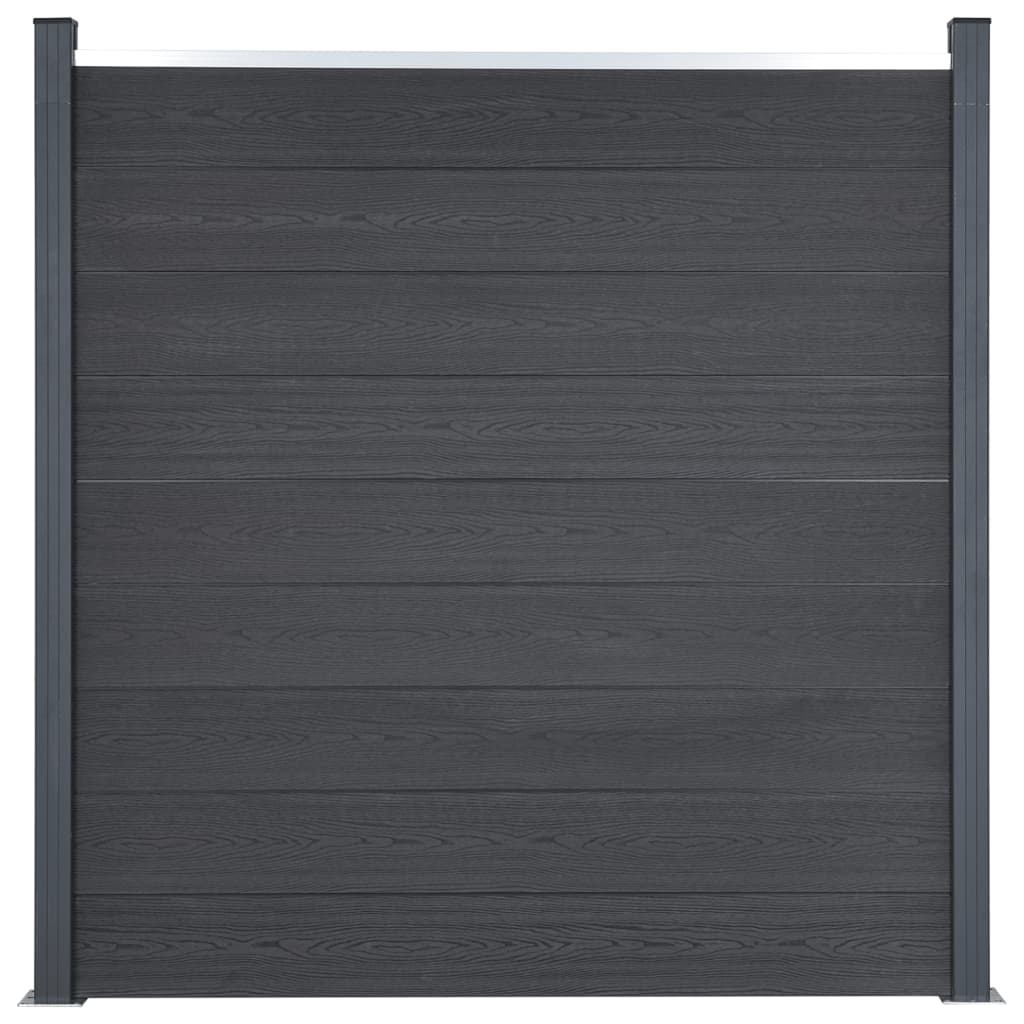 vidaXL Fence Panel Set Grey 180x186 cm WPC