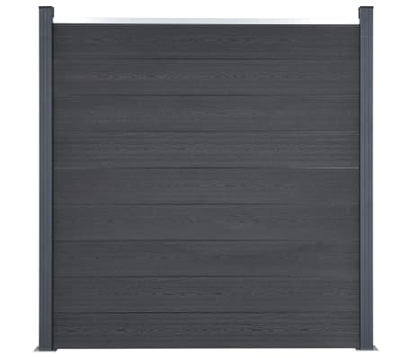 vidaXL Fence Panel Set Grey 180x186 cm WPC