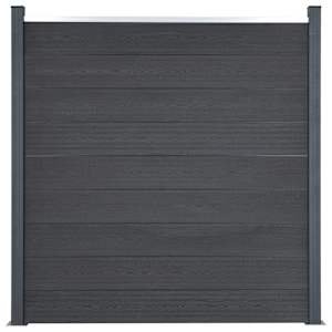 vidaXL Zaunelement-Set Grau 180x186 cm WPC
