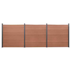 Sada plotových dílců hnědá 526 x 186 cm WPC - obrázek 1