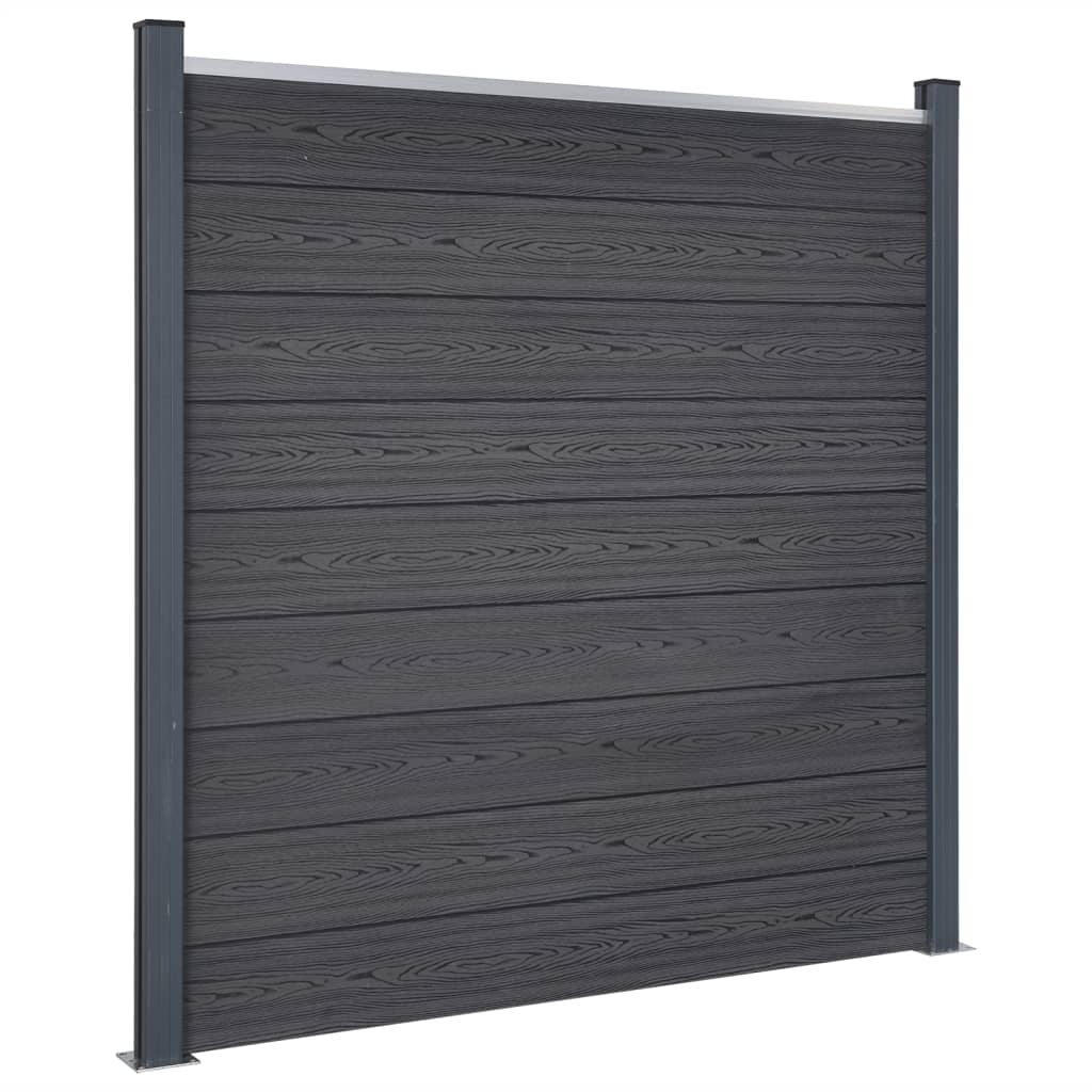 vidaXL szürke WPC kerítéspanelszett 526 x 186 cm