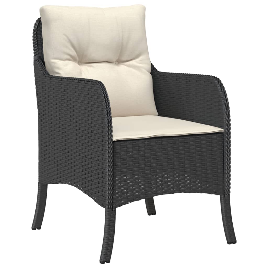 vidaXL 9-delige Tuinset poly rattan zwart afbeelding