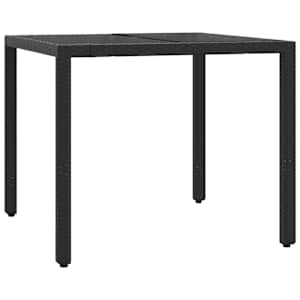 3dílný bistro set s poduškami černý polyratan - obrázek 4