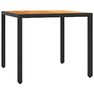3dílný bistro set s poduškami černý polyratan - obrázek 4