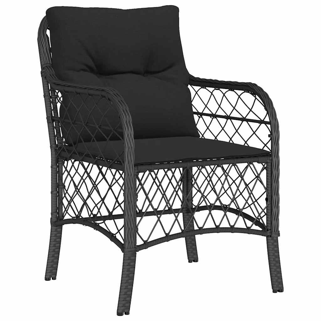 vidaXL 9-delige Tuinset poly rattan zwart afbeelding
