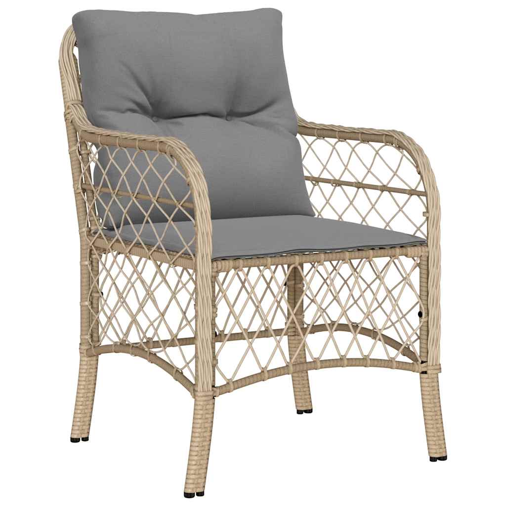 Thumbnail - vidaXL 9-tlg. Garten-Essgruppe mit Kissen Beigemischung Poly Rattan