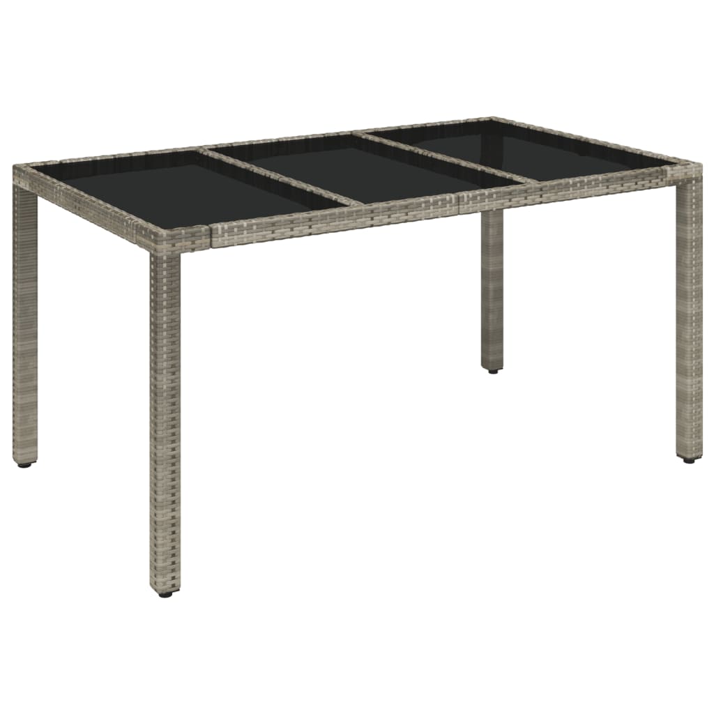 vidaXL 7-delige Tuinset met kussens poly rattan grijs afbeelding