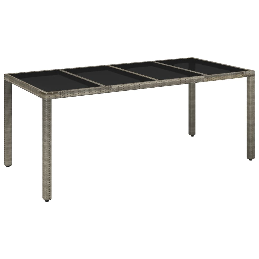 vidaXL 9-delige Tuinset met kussens poly rattan grijs afbeelding