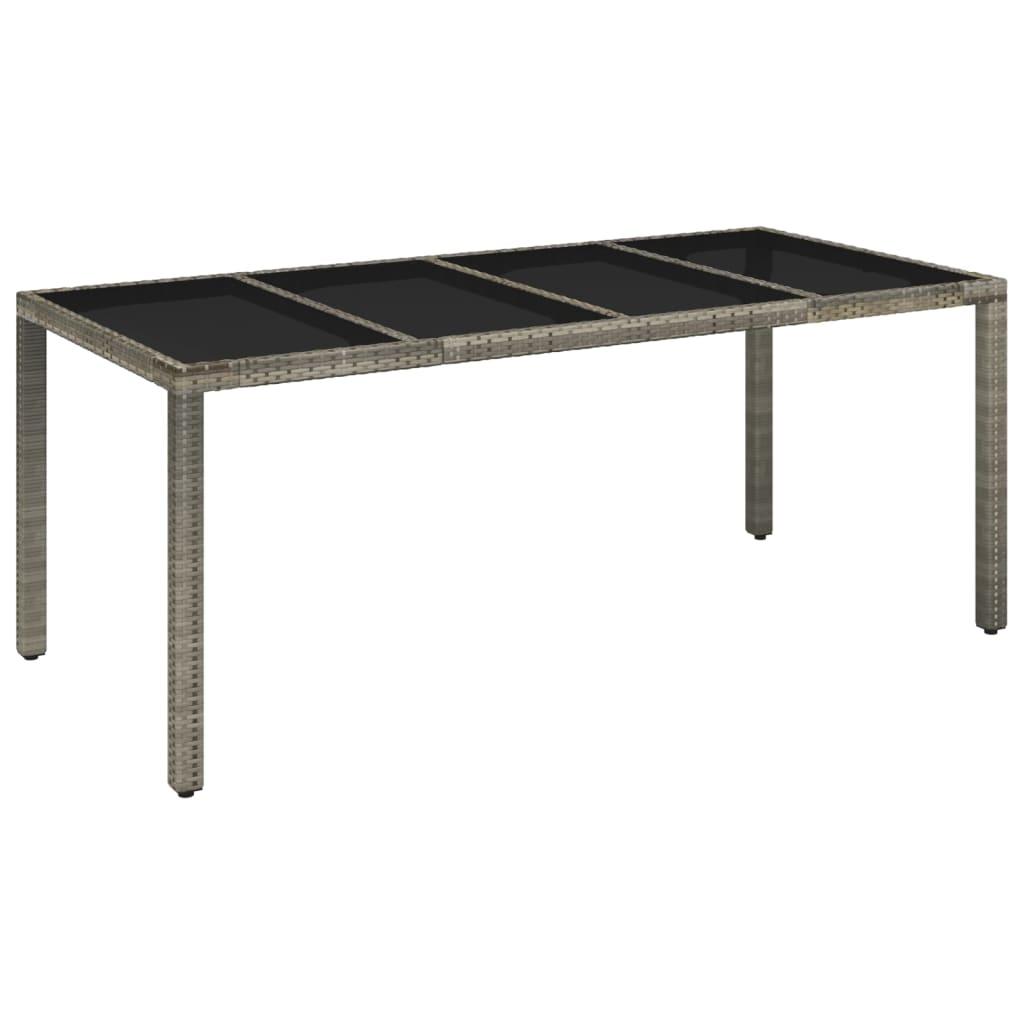 vidaXL 9-delige Tuinset met kussens poly rattan grijs afbeelding