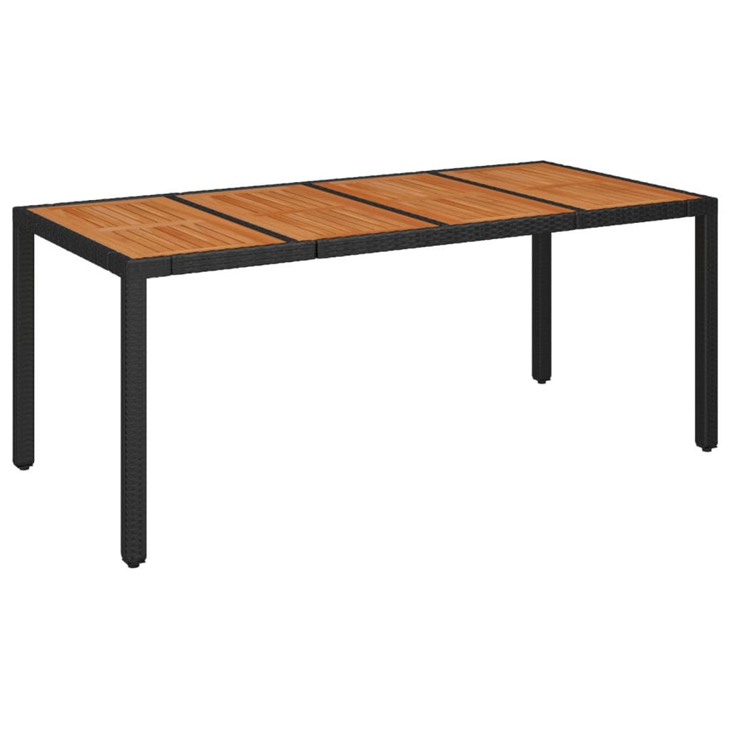 vidaXL 7-delige Tuinset met kussens poly rattan zwart afbeelding