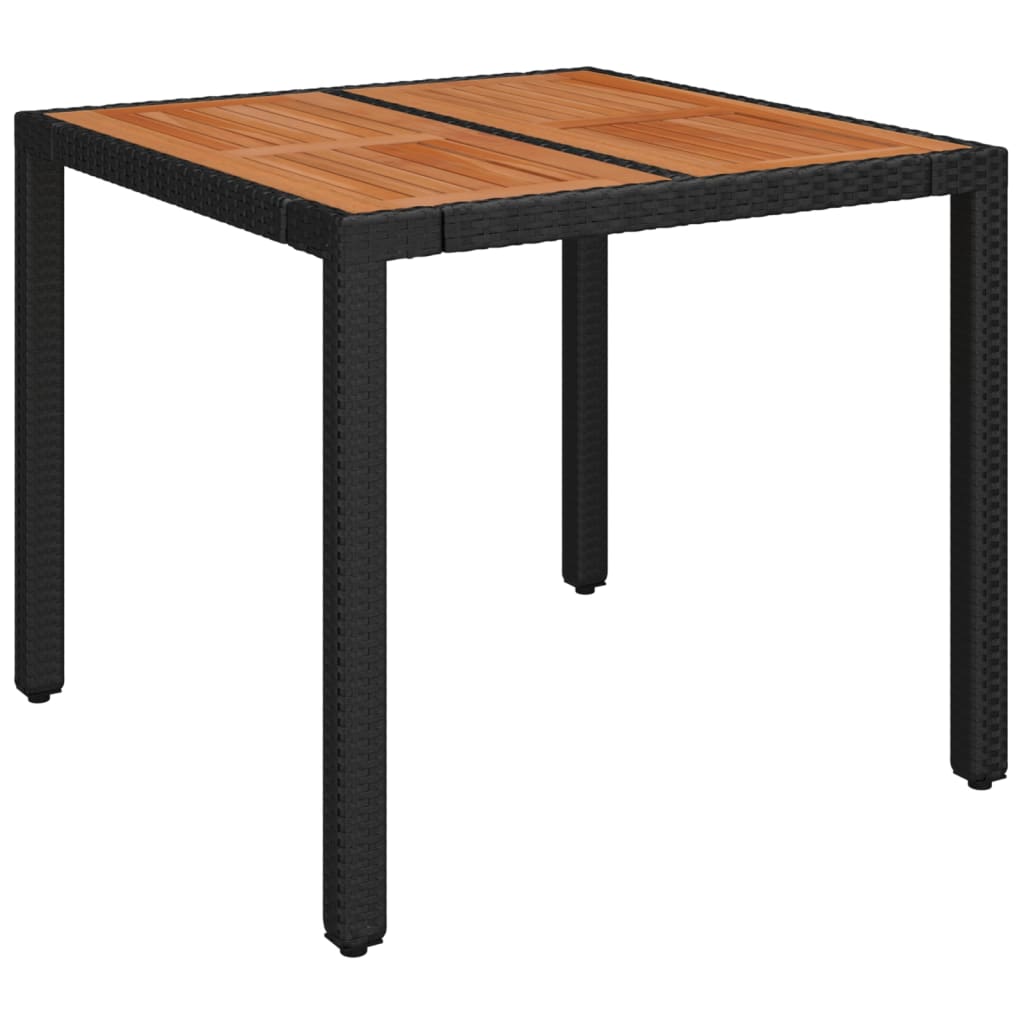 vidaXL 5-delige Tuinset met kussens poly rattan zwart afbeelding