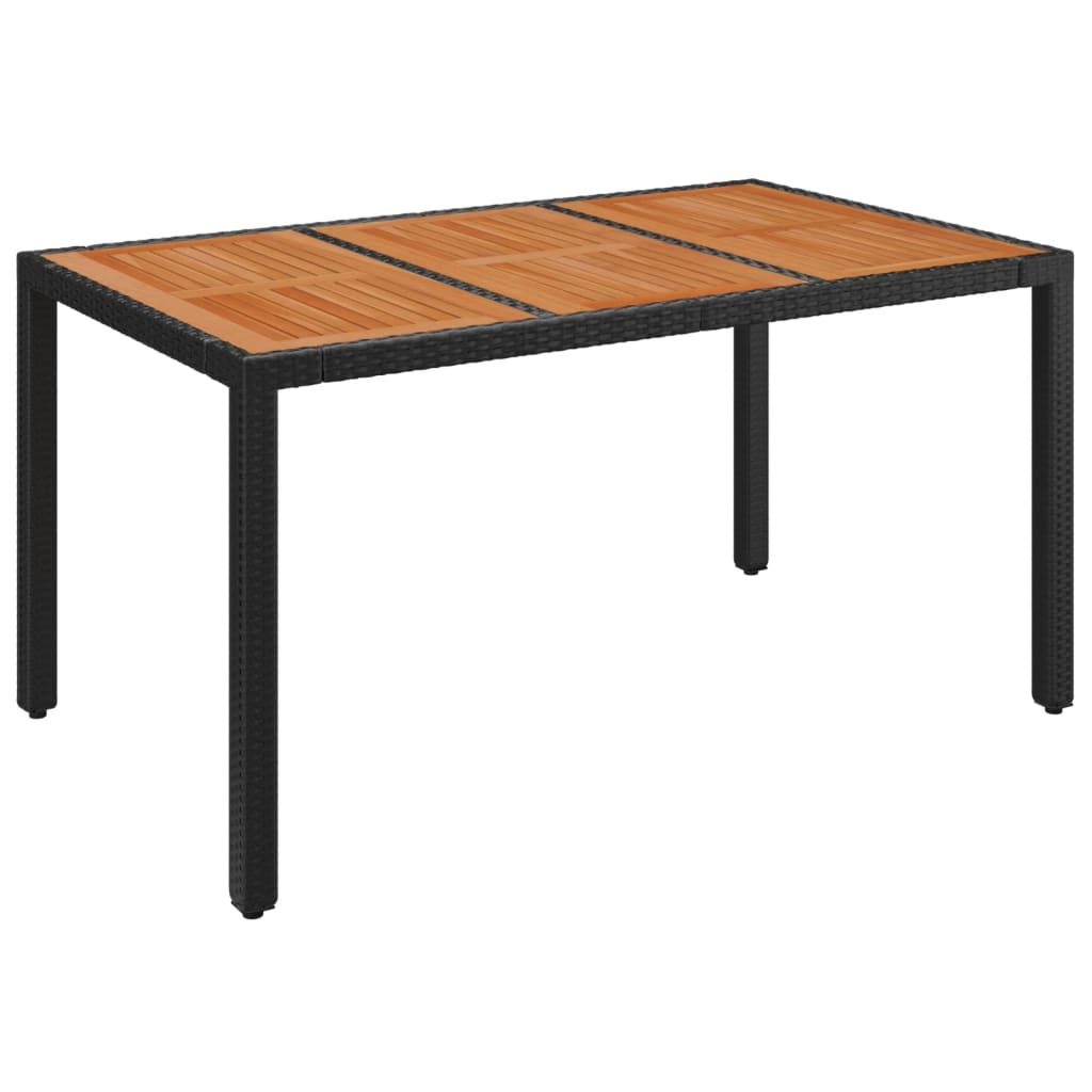 vidaXL 7-delige Tuinset met kussens poly rattan zwart afbeelding