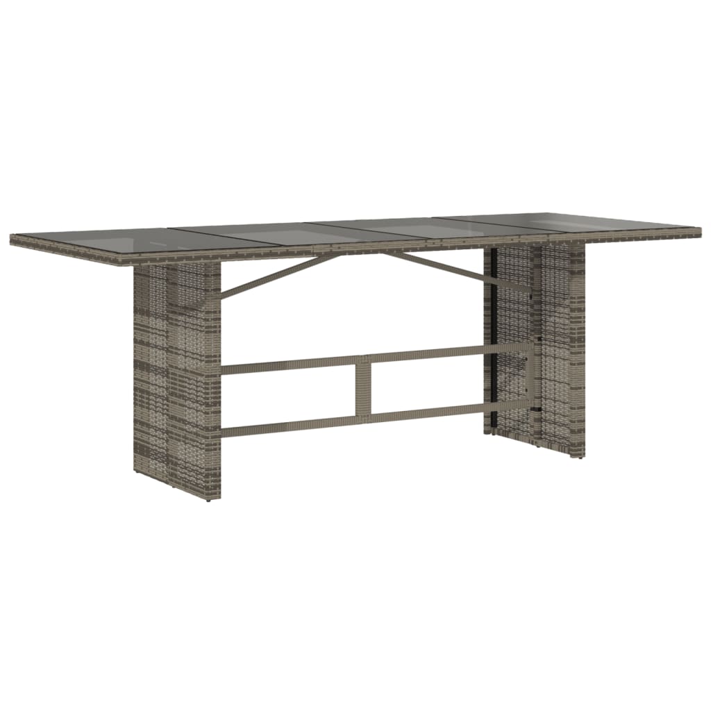 Patio Dining Set with Cushions Outdoor Garden Seating Gray Poly Rattan vidaXL - Picture 19 of 27