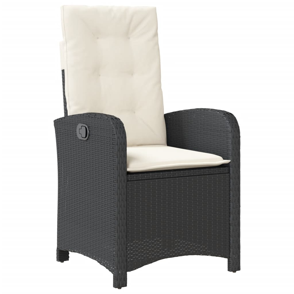 vidaXL 9-delige Tuinset poly rattan zwart afbeelding