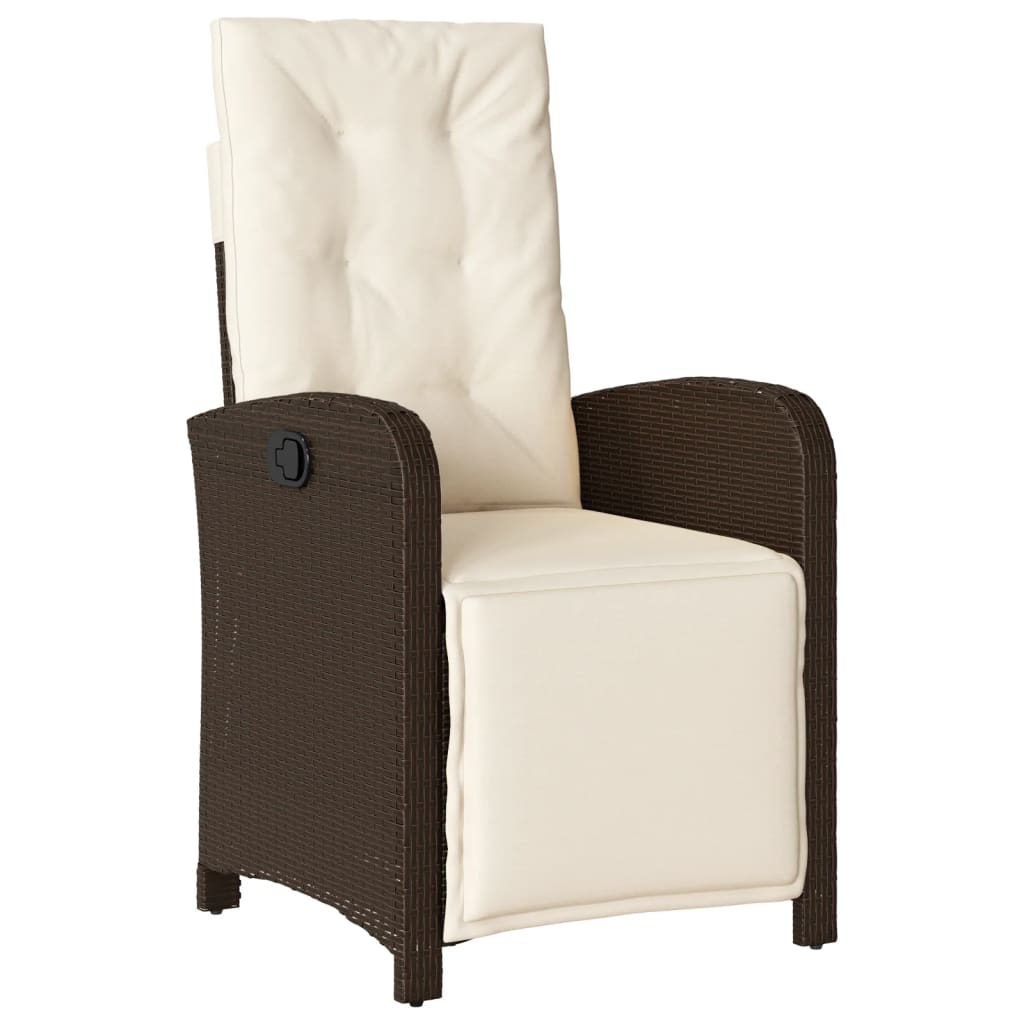 vidaXL 7-delige Tuinset met kussens poly rattan bruin afbeelding