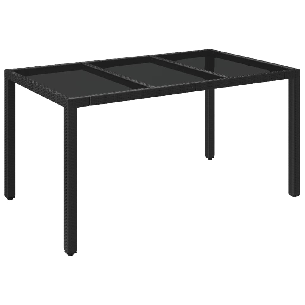 vidaXL 7-delige Tuinset met kussens poly rattan zwart afbeelding