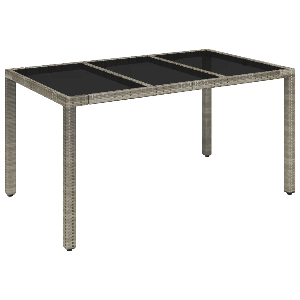 vidaXL 7-delige Tuinset met kussens poly rattan grijs afbeelding