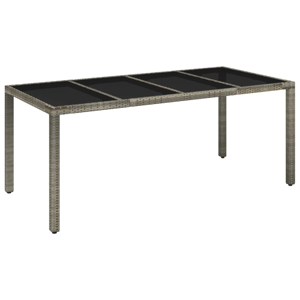 vidaXL 9-delige Tuinset met kussens poly rattan grijs afbeelding