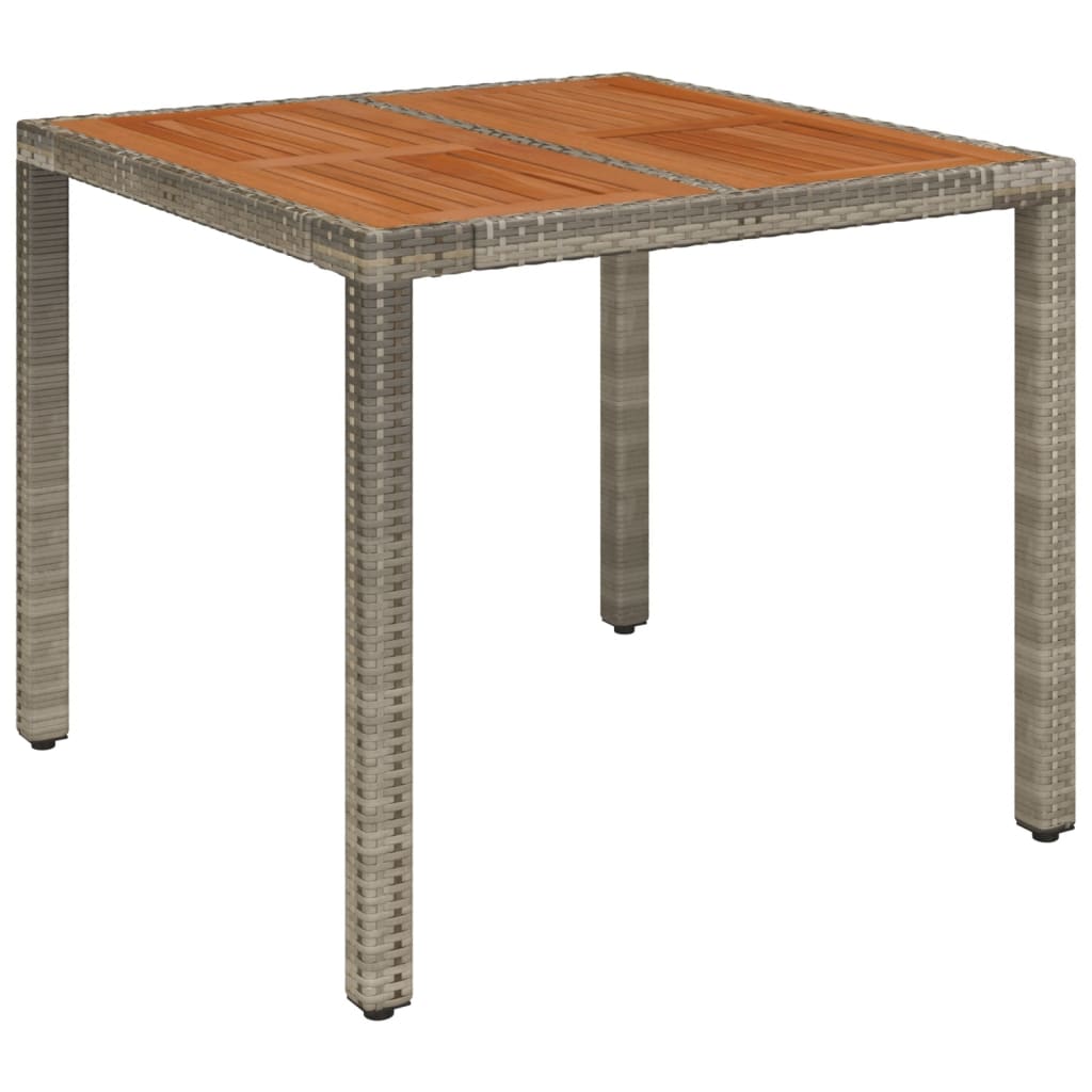 vidaXL 5-delige Tuinset met kussens poly rattan grijs afbeelding