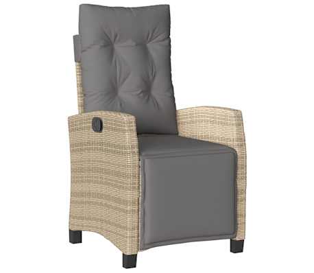 vidaXL Ensemble &agrave; manger de jardin et coussins 9 pcs m&eacute;lange beige