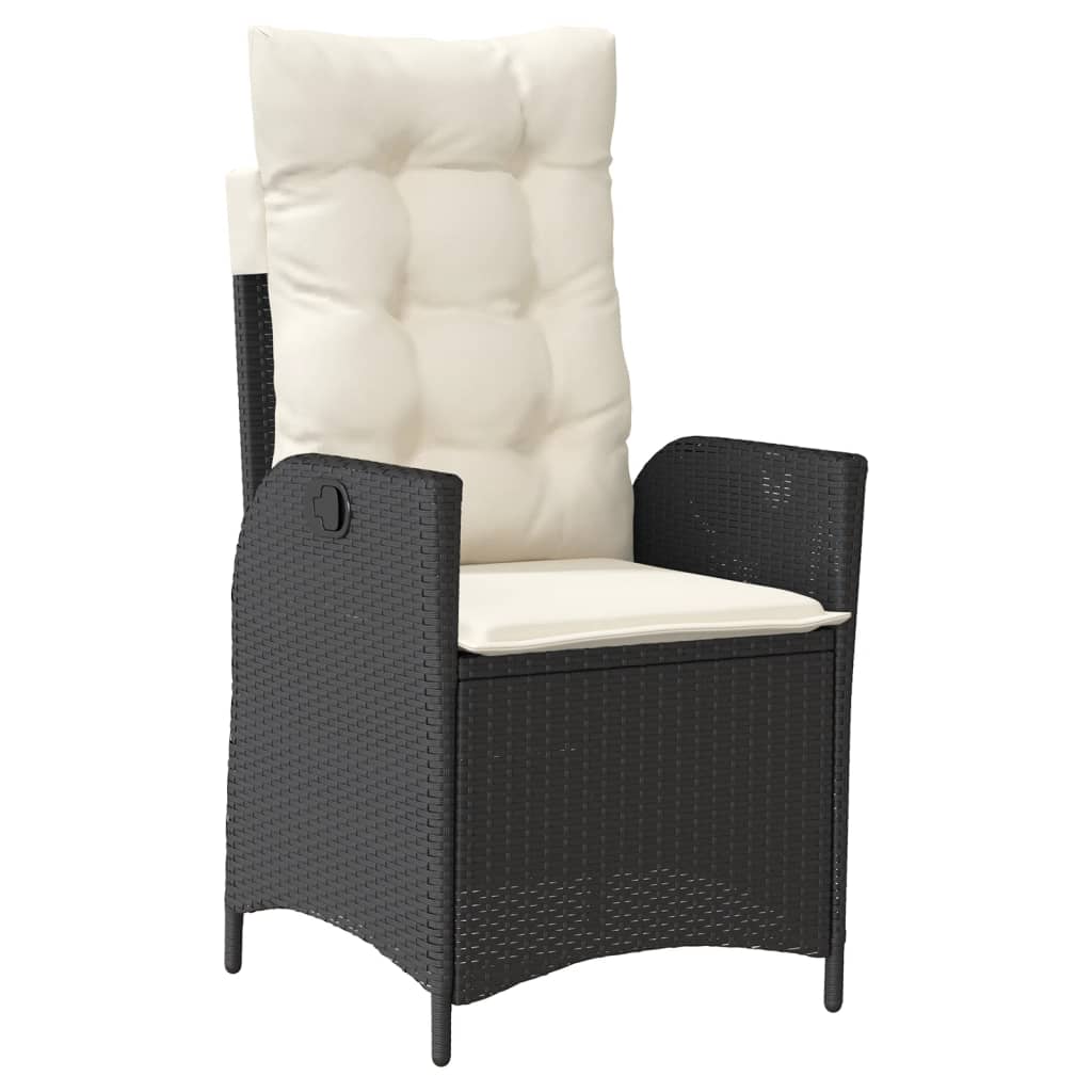 vidaXL 9-delige Tuinset poly rattan zwart afbeelding