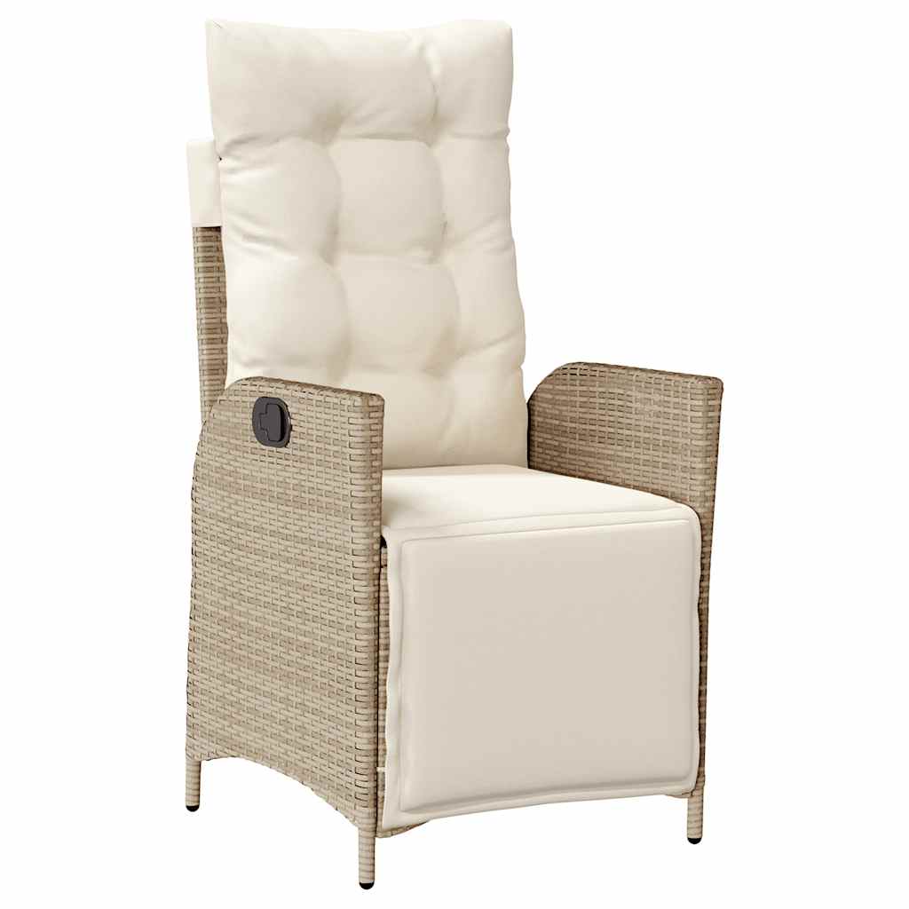 Piece Garden Dining Set with Cushions Beige Poly Rattan Balcony Set vidaXL - Picture 33 of 53