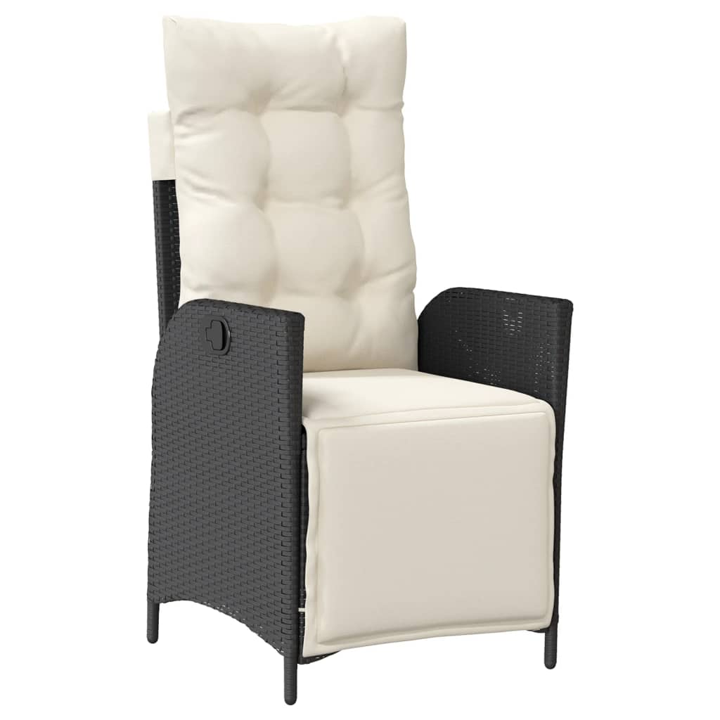 vidaXL 9-delige Tuinset poly rattan zwart afbeelding