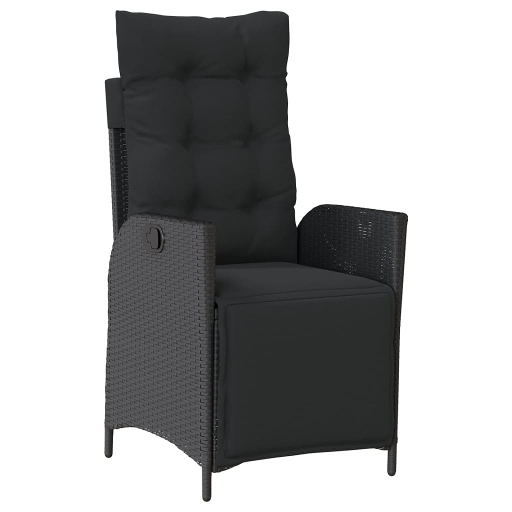 vidaXL 9-delige Tuinset poly rattan zwart