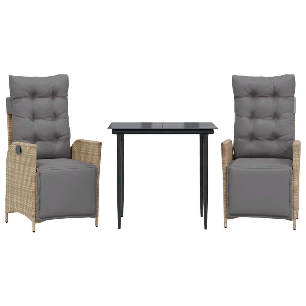 vidaXL 9dílný zahradní jídelní set s poduškami mix béžové polyratan